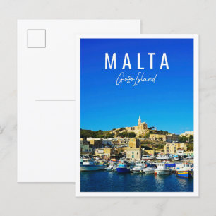 Schöne Insel Gozo Malta Postkarte