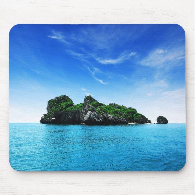 Schöne Insel in Blue Mousepad (Vorne)