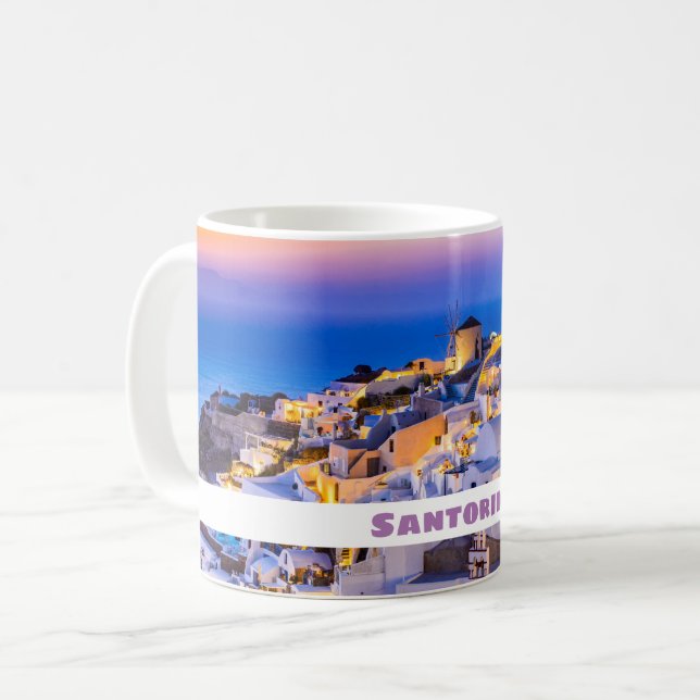 Schöne Insel Santorini Kaffeetasse (Vorderseite Links)