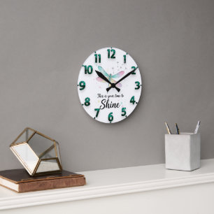 Schöne inspirierende Libellen-Zitate Runde Wanduhr