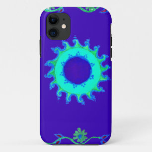 Schöne Iridescent Blue Floral Art Ölgemälde Case-Mate iPhone Hülle