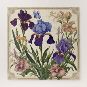 Schöne Iris Blume Blooms Puzzle