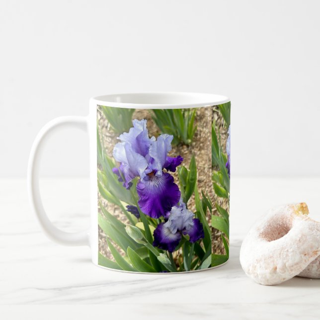 Schöne Iris Blume Tasse (Mit Donut)