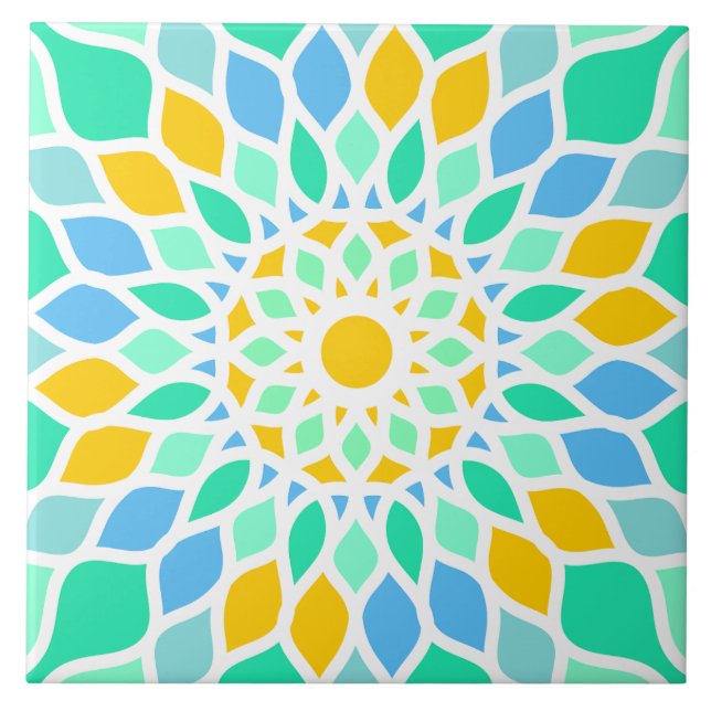 Schöne islamische geometrische Musterfliese Fliese (Vorderseite)