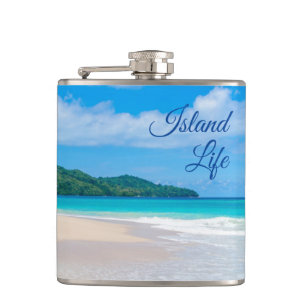 Schöne Island Life Tropical Beach Foto Flasche Flachmann