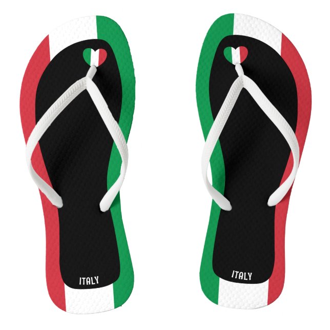 Schöne Italien Flaggenfarben Patriotic Flip Flops (Fußbett)