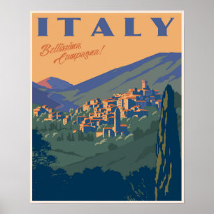 Schöne italienische Landschaft Poster