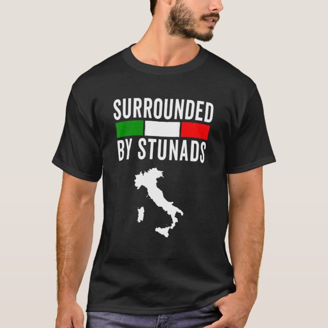 Schöne italienische Redewendungen umgeben von Stun T-Shirt (Vorderseite)