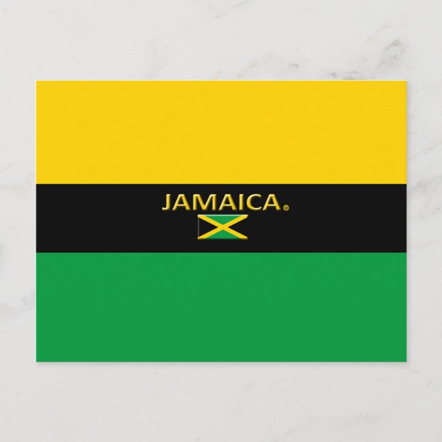 Schöne jamaica Flag Farben Postkarte (Vorderseite)