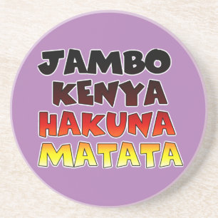 Schöne Jambo Kenia Hakuna Matata Liebenswerte Kuns Getränkeuntersetzer