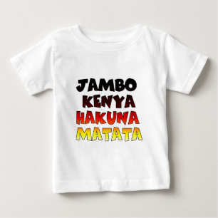 Schöne Jambo Kenia Hakuna Matata Liebevolle Kunst Baby T-shirt