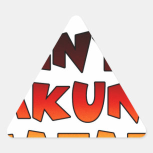 Schöne Jambo Kenia Hakuna Matata Liebevolle Kunst Dreieckiger Aufkleber