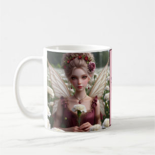 Schöne Januar Fairy in den Nelken Kaffeetasse