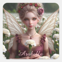 Schöne Januar Fairy in den Nelken