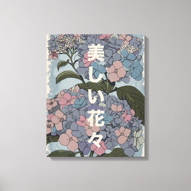Schöne japanische Blumen Leinwanddruck (Vorderseite)
