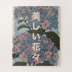 Schöne japanische Blumen Puzzle