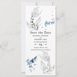Schöne japanische Koi Fish Hochzeit Save The Date