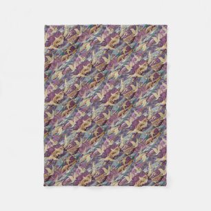 Schöne japanische Krane Fleecedecke