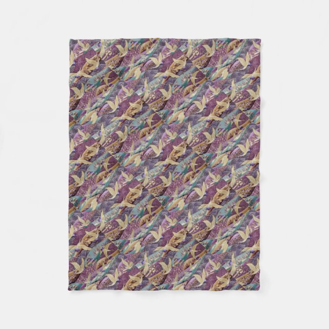 Schöne japanische Krane Fleecedecke (Vorderseite)