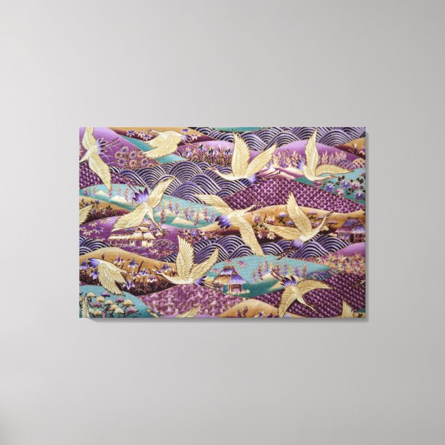 Schöne japanische Krane Leinwanddruck (Vorderseite)