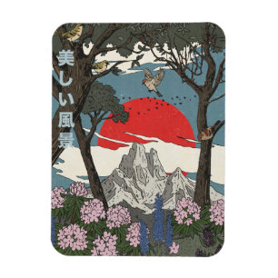 Schöne japanische Landschaft Magnet