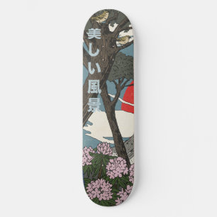 Schöne japanische Landschaft Skateboard