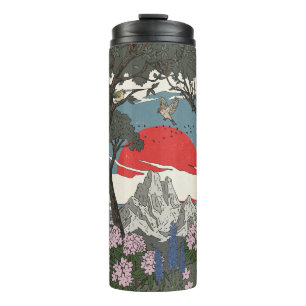 Schöne japanische Landschaft Thermosbecher