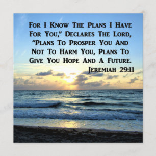 SCHÖNE JEREMIAH 29:11 BLAUE SKIES EINLADUNG