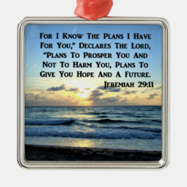 SCHÖNE JEREMIAH 29:11 BLAUE SKIES ORNAMENT AUS METALL