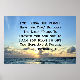 SCHÖNE JEREMIAH 29:11 SCRIPTURE VERSE POSTER