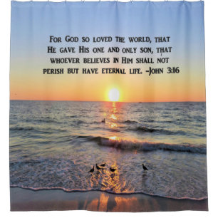 SCHÖNE JOHN 3:16 SHOWER CURTAIN DUSCHVORHANG