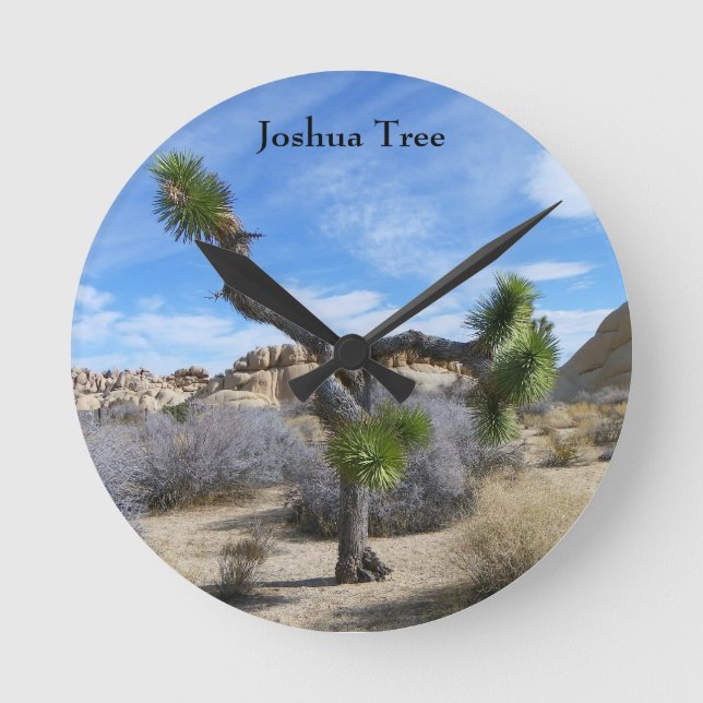 Schöne Joshua-Baum-Uhr! Runde Wanduhr (Vorderseite)