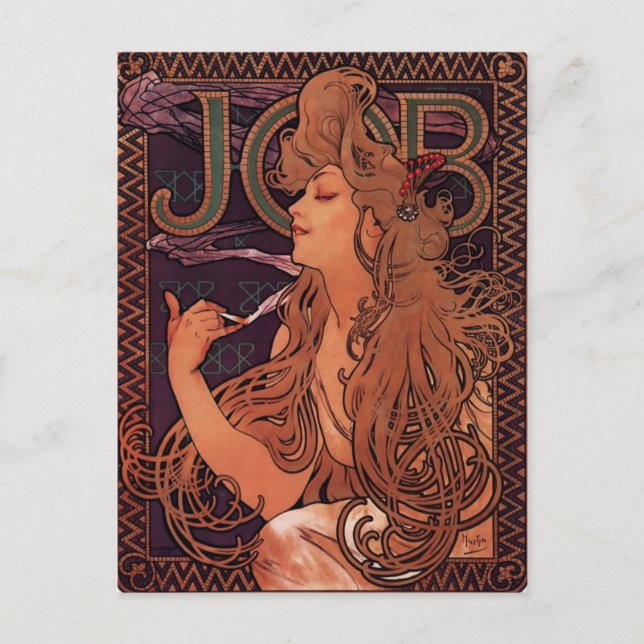 Schöne Jugendstil-Postkarte Postkarte (Vorderseite)