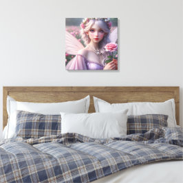 Schöne June Fairy in Rose Leinwanddruck