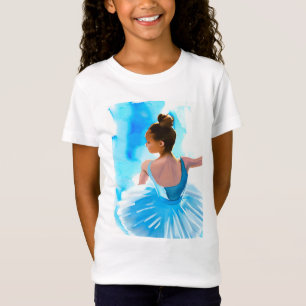 Schöne junge Ballerina in Blue Kid's T-Shirt