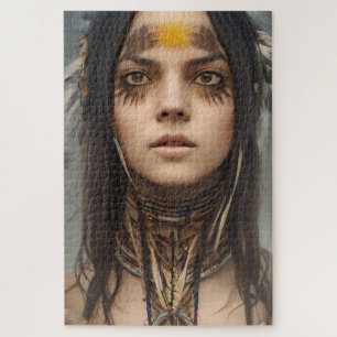 SCHÖNE JUNGE INDISCHE NATIVE MÄDCHEN JIGSAW PUZZLE