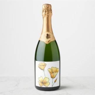 Schöne kalifornische Aquarell-Mohnblumen