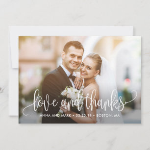 Schöne Kalligrafie EDITABLE FARBE Danke Karte