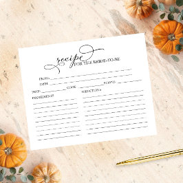 Schöne Kalligraphie Brautparty Rezeptionskarten