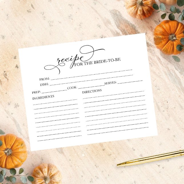 Schöne Kalligraphie Brautparty Rezeptionskarten (Von Creator hochgeladen)