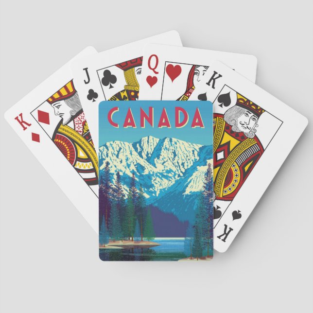 Schöne kanadische Berge Spielkarten (Rückseite)