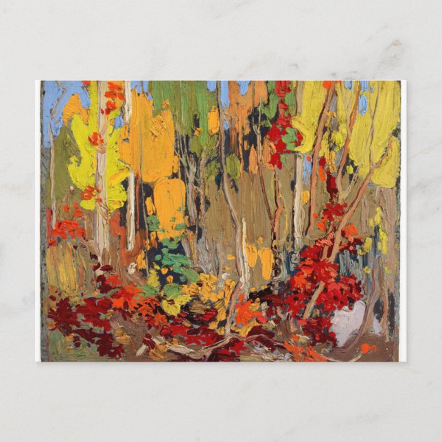Schöne kanadische Herbstlandschaft von Tom Thomson Postkarte (Vorderseite)