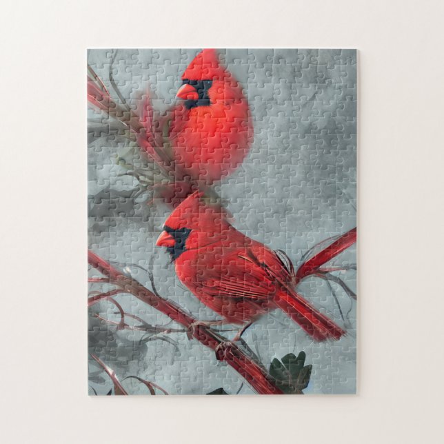 Schöne Kardinal Birds Puzzle (Vertikal)