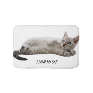 Schöne Katze Design Badematte