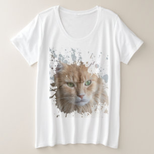 Schöne Katze Große Größe T-Shirt