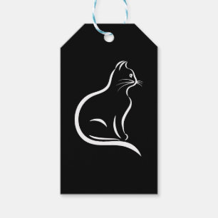 Schöne Katze zeichnend für Tierfreunde. Geschenkanhänger