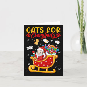 Schöne Katzen für alle Santa Sleigh Merry Christ Karte