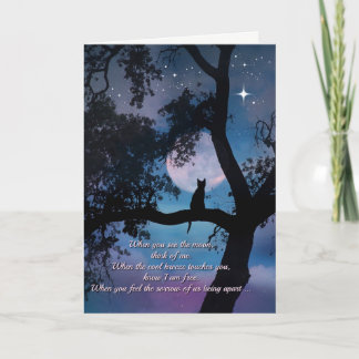 Schöne Katzen-Gedicht-Beileids-Karte Karte