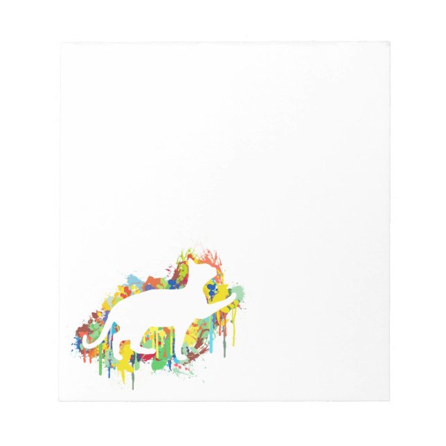 Schöne katzenfarbige Malerei Notizblock (Vorderseite)