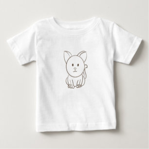 Schöne Katzenkizze Baby T-shirt
